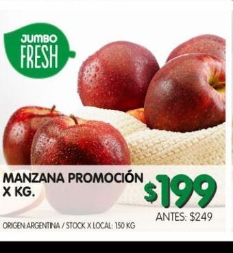 Jumbo Manzana promocion x kg oferta