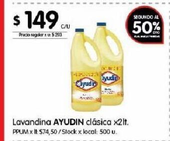 Disco Lavandina ayudín clásica x 2l oferta