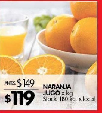 Disco Naranja jugo x kg oferta