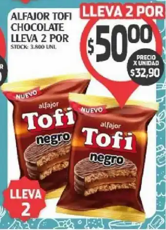 Supermercados Malambo Alfajor Tofi Chocolate Lleva 2 Por oferta