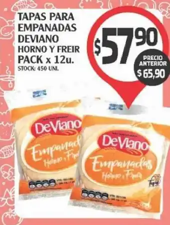 Supermercados Malambo Tapas Para Empanadas Deviano Horno Y Freir Pack x 12u oferta