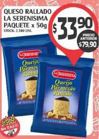Supermercados Malambo Queso Rallado La Serenisima Paquete x 50g oferta