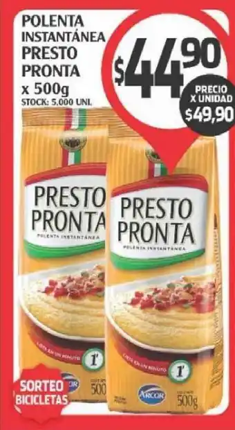 Polenta Instantánea Presto Pronta x 500g