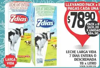 Supermercados Malambo Leche Larga Vida 7 Días Entera ó Descremada TB x Litro oferta