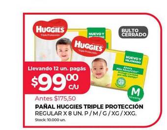 Supermercados Tadicor Pañal Huggies Triple Protección oferta