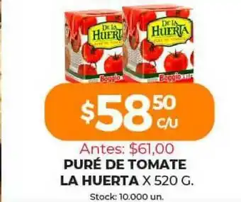 Supermercados Tadicor Puré De Tomate La Huerta x 520g oferta