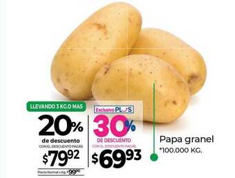 La Anonima Papa Granel oferta