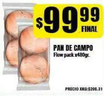 Supermayorista Vital Pan De Campo Flow Pack x 480g oferta