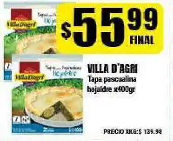 Supermayorista Vital Villa D'agri Tapa Pascualina Hojaldre x 400gr oferta