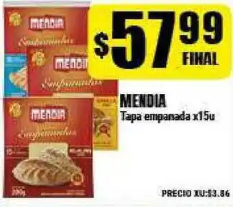 Supermayorista Vital Mendia Tapa Empanada x 15u oferta