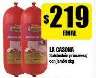 Supermayorista Vital La Casona Salchichón Primavera-con Jamón oferta