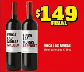 Supermayorista Vital Finca Las Moras Vinos Varietales x 750cc oferta