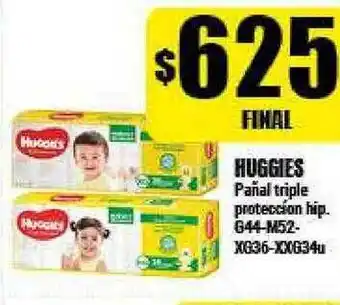 Supermayorista Vital Huggies Pañal Triple Proteccíon Hip. oferta
