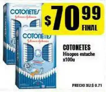 Supermayorista Vital Cotonetes Hisopos Estuche x 100u oferta