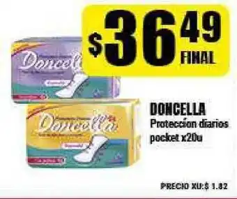 Supermayorista Vital Doncella Proteccíon Diarios Pocket x 20u oferta