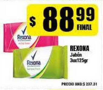 Supermayorista Vital Rexona Jabón x 125gr oferta
