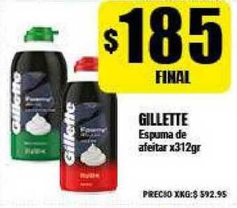 Supermayorista Vital Gillette Espuma De Afeitar x 312gr oferta