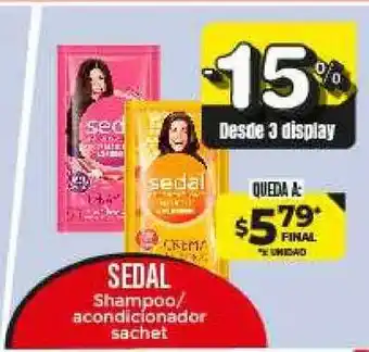 Supermayorista Vital Sedal Shampoo-acondicionador Sachet oferta