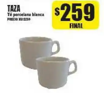 Supermayorista Vital Taza Té Porcelana Blanca oferta