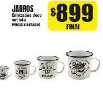 Supermayorista Vital Jarros Enlozados Deco Set X 4u oferta