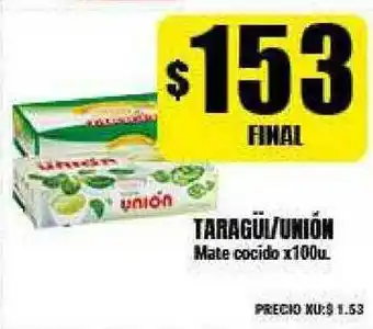 Supermayorista Vital Taragüi-Unión Mate Cocido x 100u oferta