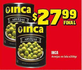 Supermayorista Vital Inca Arvejas En Lata x 350gr oferta