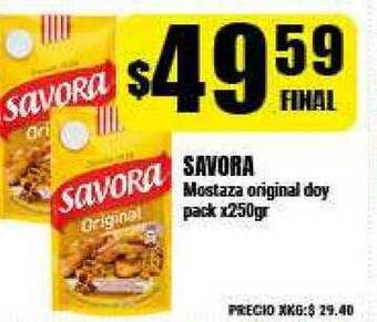 Supermayorista Vital Savora Mostaza Original Doy Pack x 250gr oferta