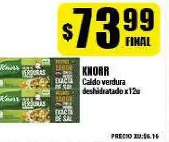 Supermayorista Vital Knorr Caldo Verdura Deshidratado x 12u oferta