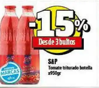 Supermayorista Vital S&P Tomate Triturado Botella x 950gr oferta