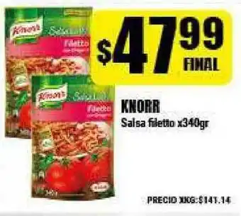 Supermayorista Vital Knorr Salsa Filetto x 340 gr. oferta