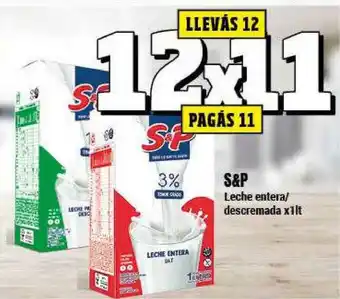 Supermayorista Vital S&P Leche Entera-descremada x 1lt oferta