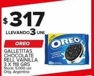 Carrefour Maxi Galletas oreo 3 x 118g oferta