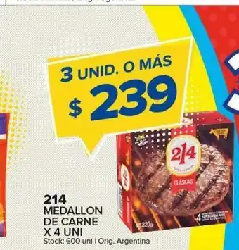 Carrefour Maxi Medallón de carne 214 x 4un oferta