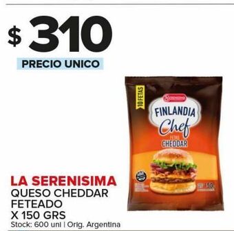 Carrefour Maxi Queso cheddar la serenísima x 150g oferta
