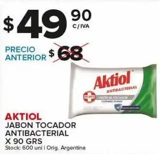 Carrefour Maxi Jabón de tocador aktiol x 90 grs oferta
