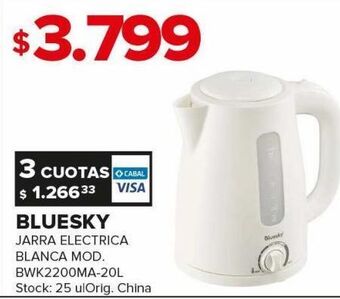 Carrefour Maxi Jarra electrica bluesky oferta