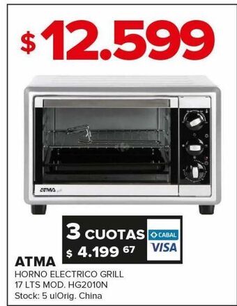 Carrefour Maxi Horno eléctrico atma oferta