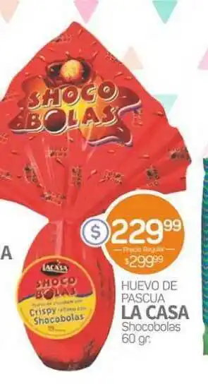 Alvear La Casa Huevo De Pascua Shocobolas 60gr oferta