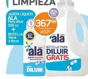 Alvear Jabón Liquido Ala Para Diluir 500 Cc + Botella Vacia 3 Litros oferta