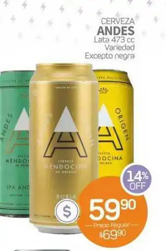 Alvear Cerveza Andes Lata 473cc oferta