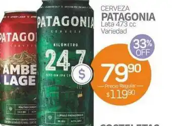 Alvear Cerveza Patagonia Lata 473cc oferta