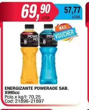 Maxiconsumo Energizante Powerade Sab. x 995cc oferta