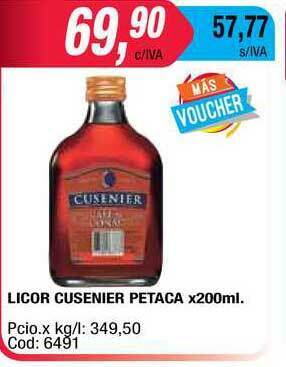 Maxiconsumo Licor Cusenier Petaca x 200ml oferta