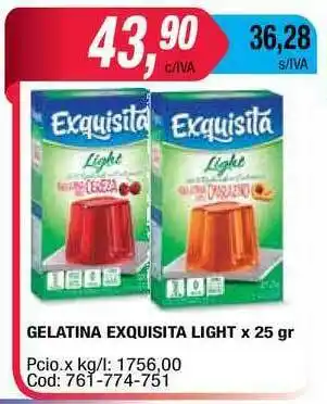 Maxiconsumo Gelatina Exquisita Light x 25gr oferta