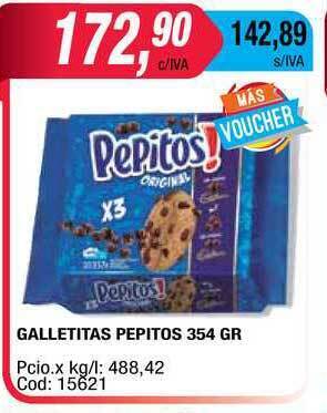 Maxiconsumo Galletitas Pepitos 354gr oferta