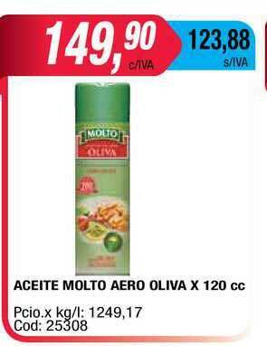 Maxiconsumo Aceite Molto Aero Oliva x 120cc oferta