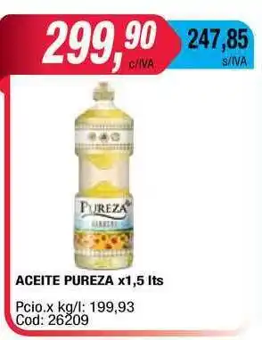 Maxiconsumo Aceite Pureza x 1.5lts oferta
