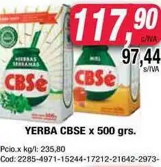 Maxiconsumo Yerba CBSE x 500grs oferta