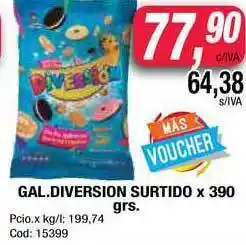 Maxiconsumo Gal. Diversion Surtido x 390grs oferta