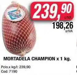 Maxiconsumo Mortadela Champion x 1kg oferta